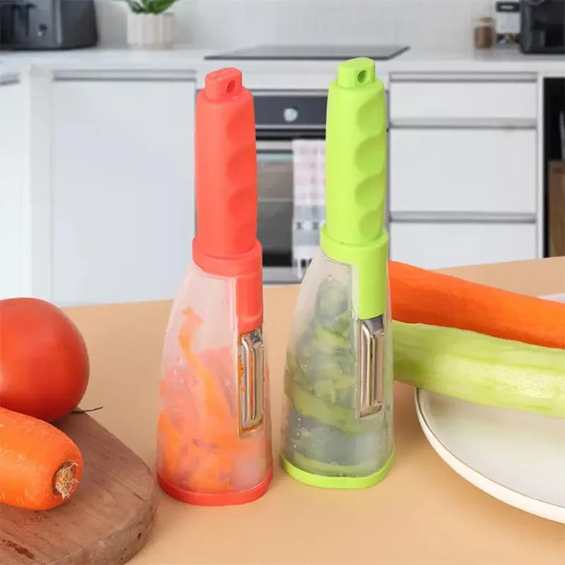 2-in-1 Peeling Knife with Integrated Peel Storage