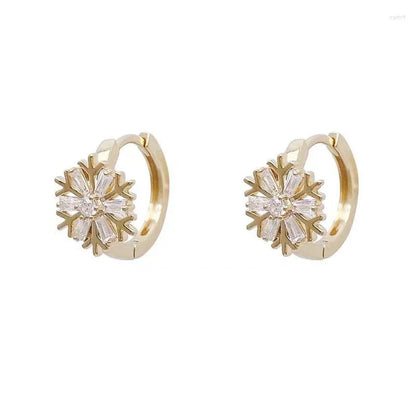 Women Snowflake Stud Earrings