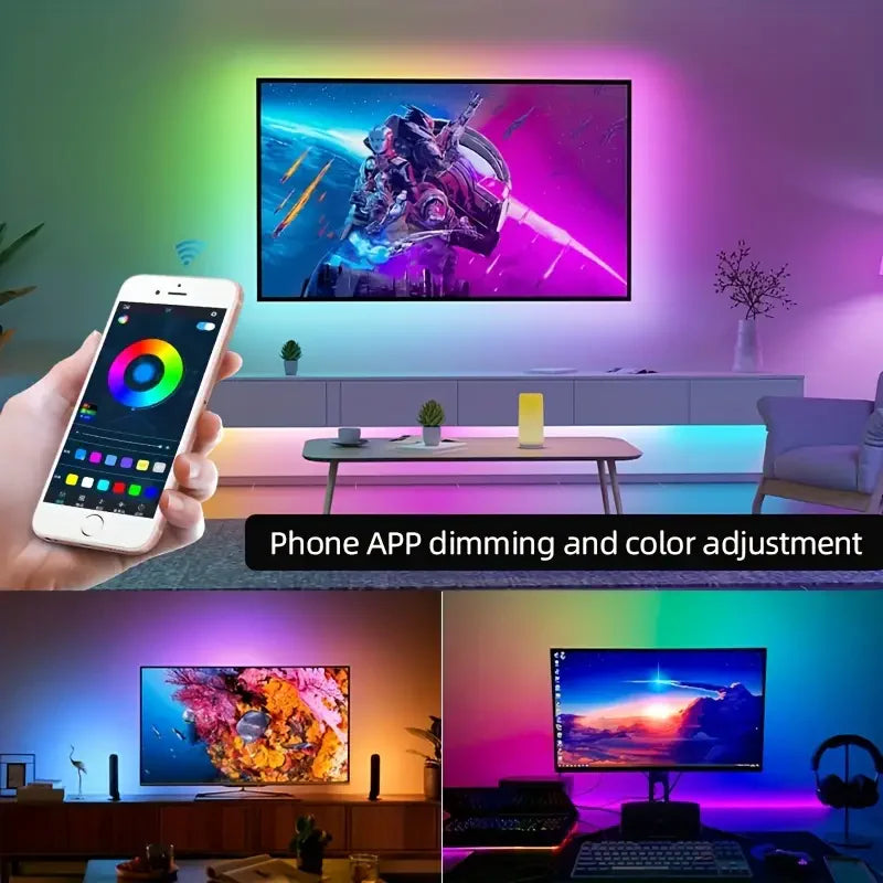 9.8ft RGBIC Neon Light Strip: Perfect for Gaming & Home Theate