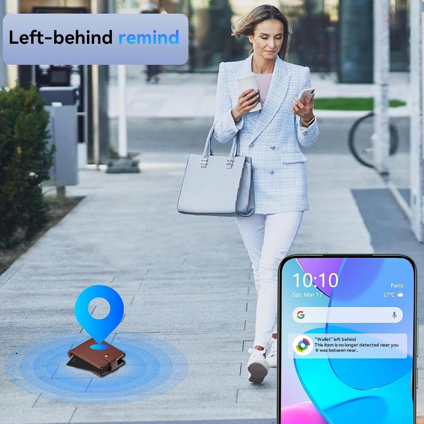 Android Bluetooth Tracker, Ultra-Thin Wallet Tracer Card