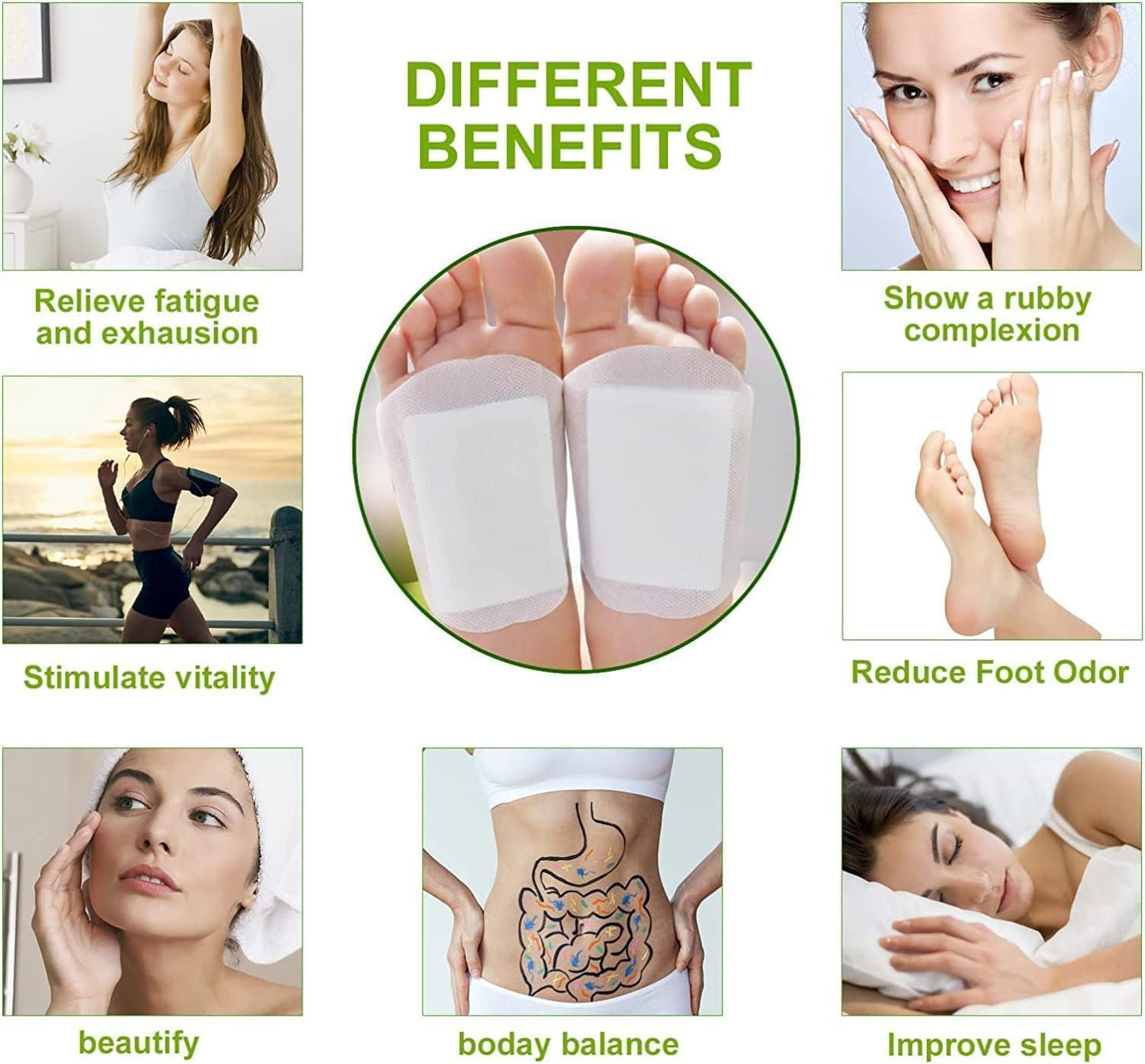 Kinoki Foot Pads for Your Health Care – 10 Premium Natural Foot Patches