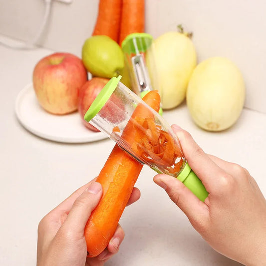 2-in-1 Peeling Knife with Integrated Peel Storage