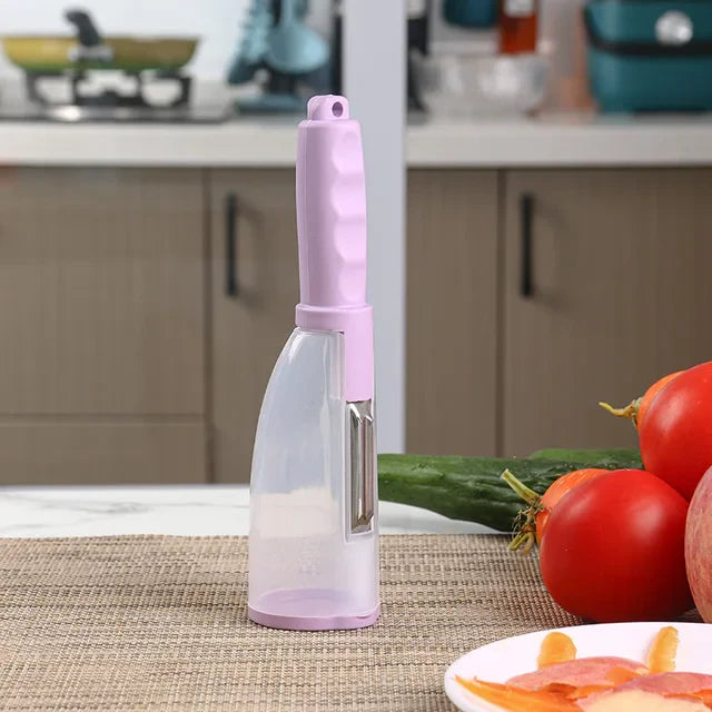 2-in-1 Peeling Knife with Integrated Peel Storage