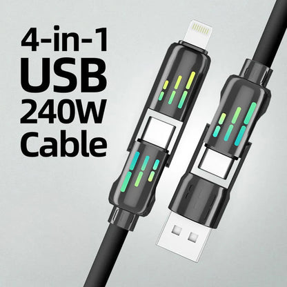 240W 4-in-1 USB C Cable