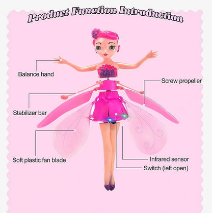 Flying Princess Fairy Doll Flying in the Sky by Pushing your hand